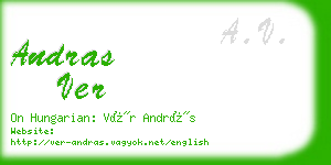 andras ver business card